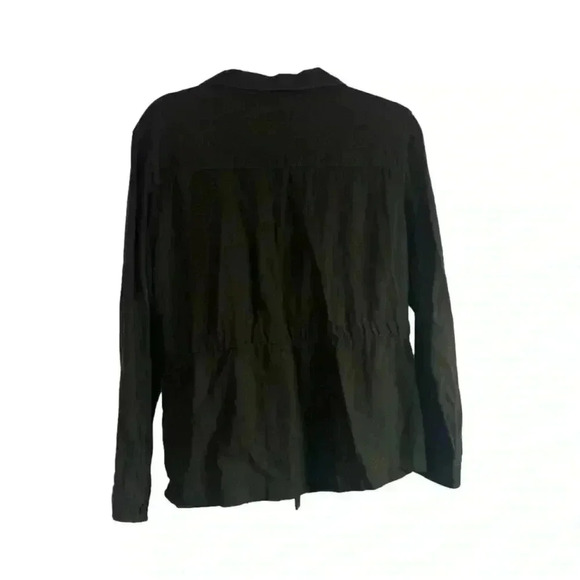 Sanctuary Olive Green Button Up Belted Cargo Jacket EUC Size Small - Picture 2 of 4